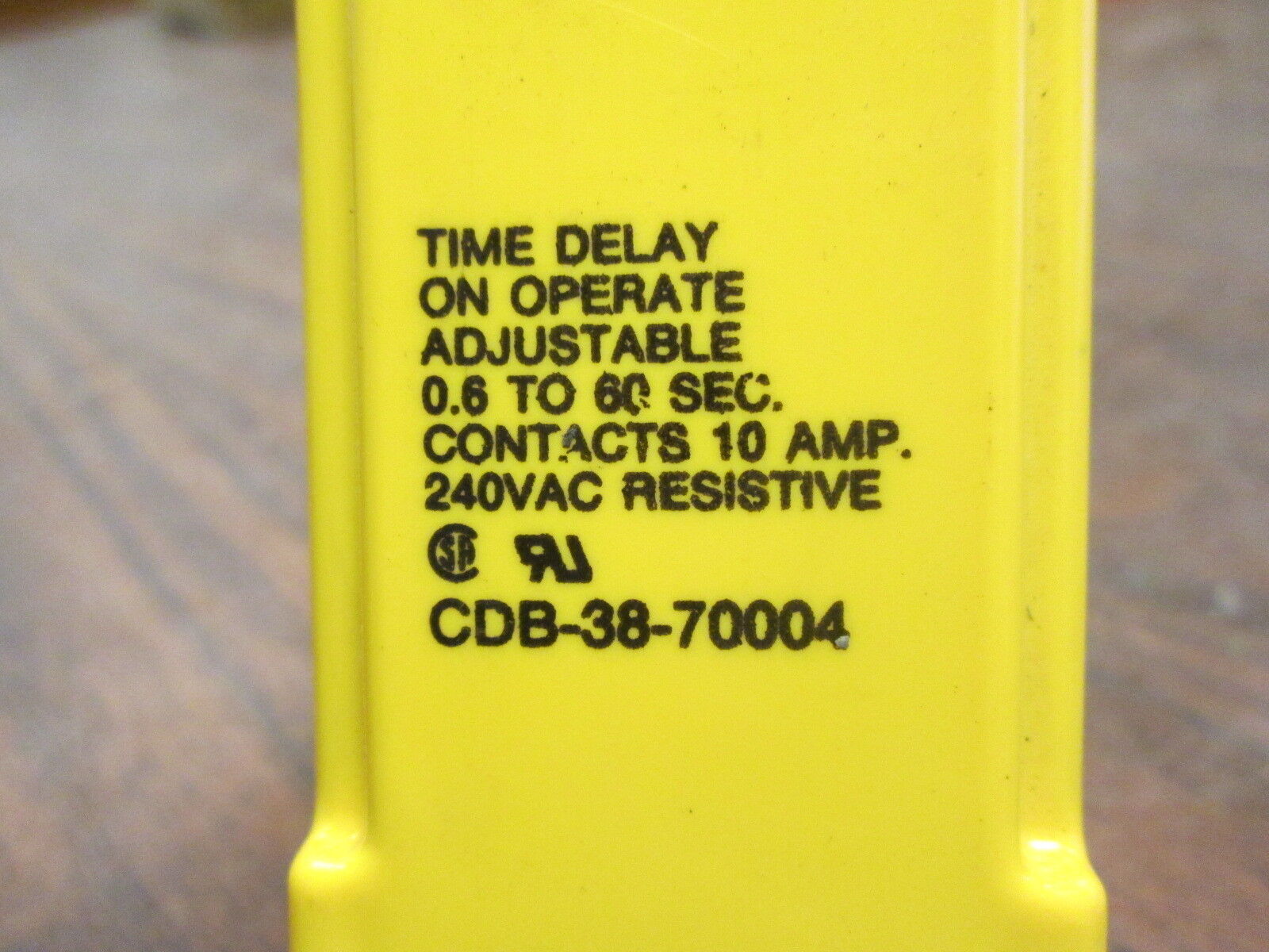 Potter & Brumfield Time Delay Relay CDB-38-70004 120V 0.6-60Sec Used