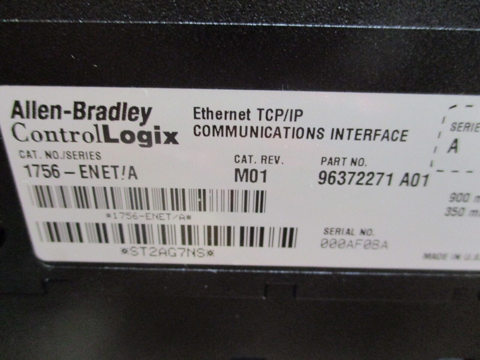 Allen-Bradley ControlLogix Ethernet TCP/IP Comm Interface 1756-ENET/A Used
