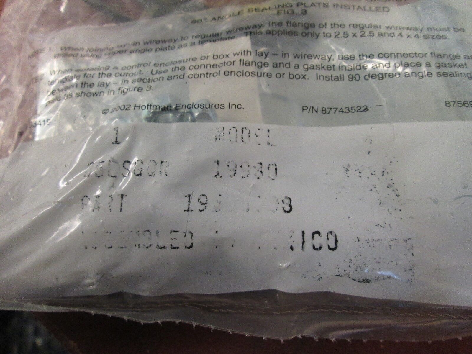 Hoffman Wireway Sealing Plate 19506096 *Lot of 6* New Surplus