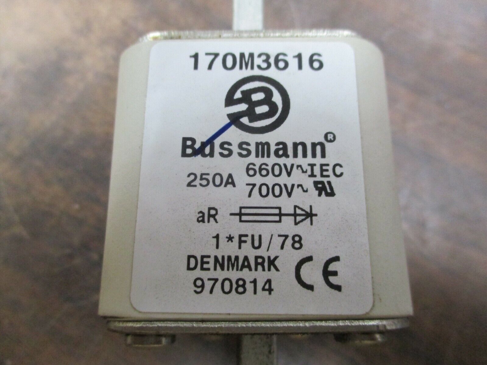 Bussmann Fuse 170M3616 250A 700V Used