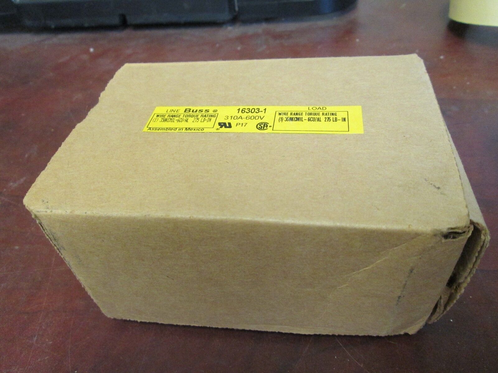 Bussmann Terminal Block 16303-1 310A 600V 350MCM Lugs New Surplus