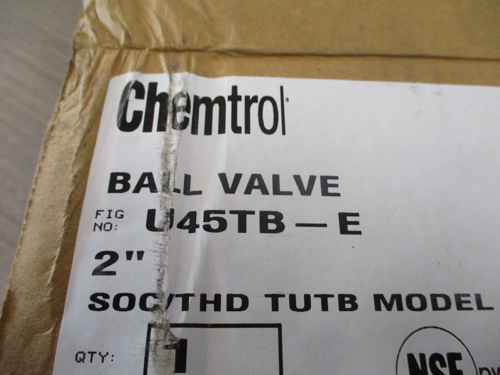 Nibco Chemtrol Tru-Bloc Ball Valve U45TB-E 2" New Surplus