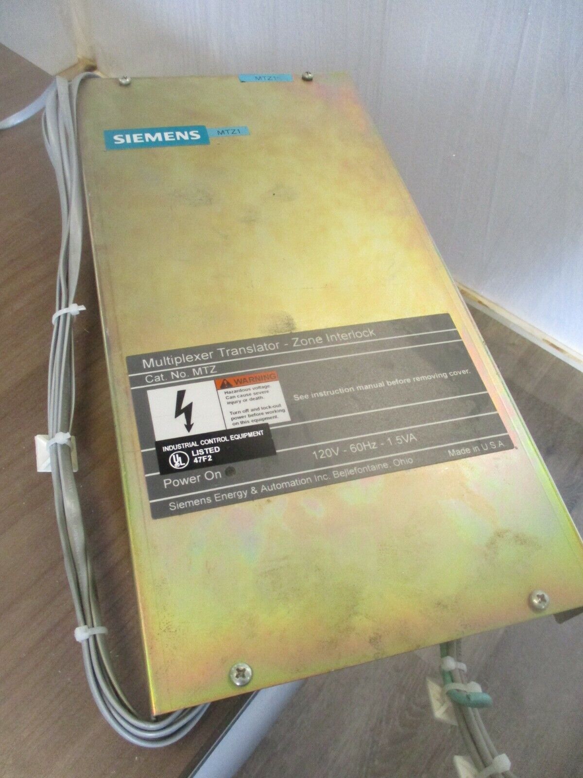 Siemens Multiplexer Translator - Zone Interlock MTZ 120V 60Hz 1.5VA Used