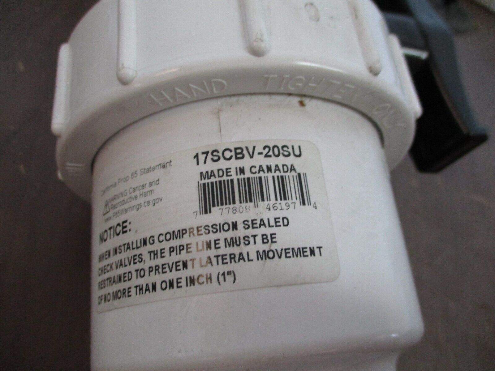 Boshart Combination Swing / Check Valve 17SCBV-20SU 1 1/2" Used