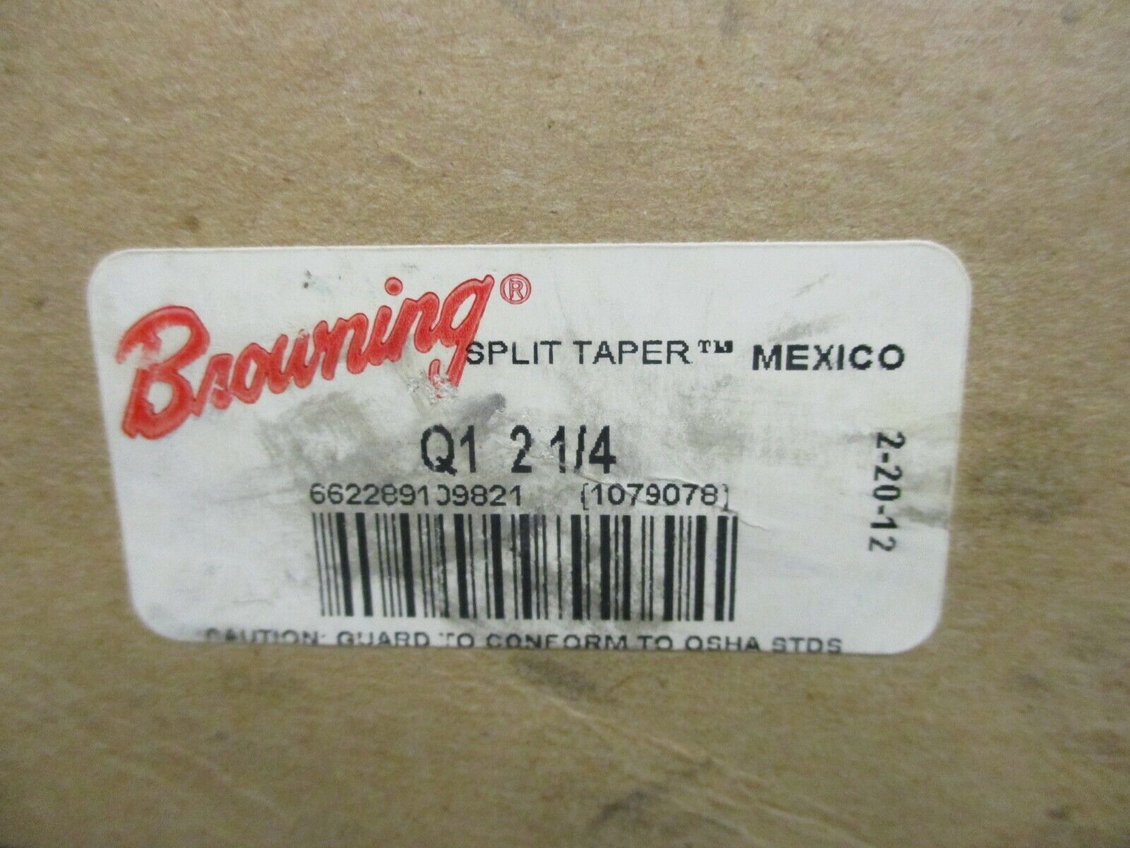Browning Split Taper Bushing Q1 2 1/4 New Surplus *Missing (1) Mounting Screw*