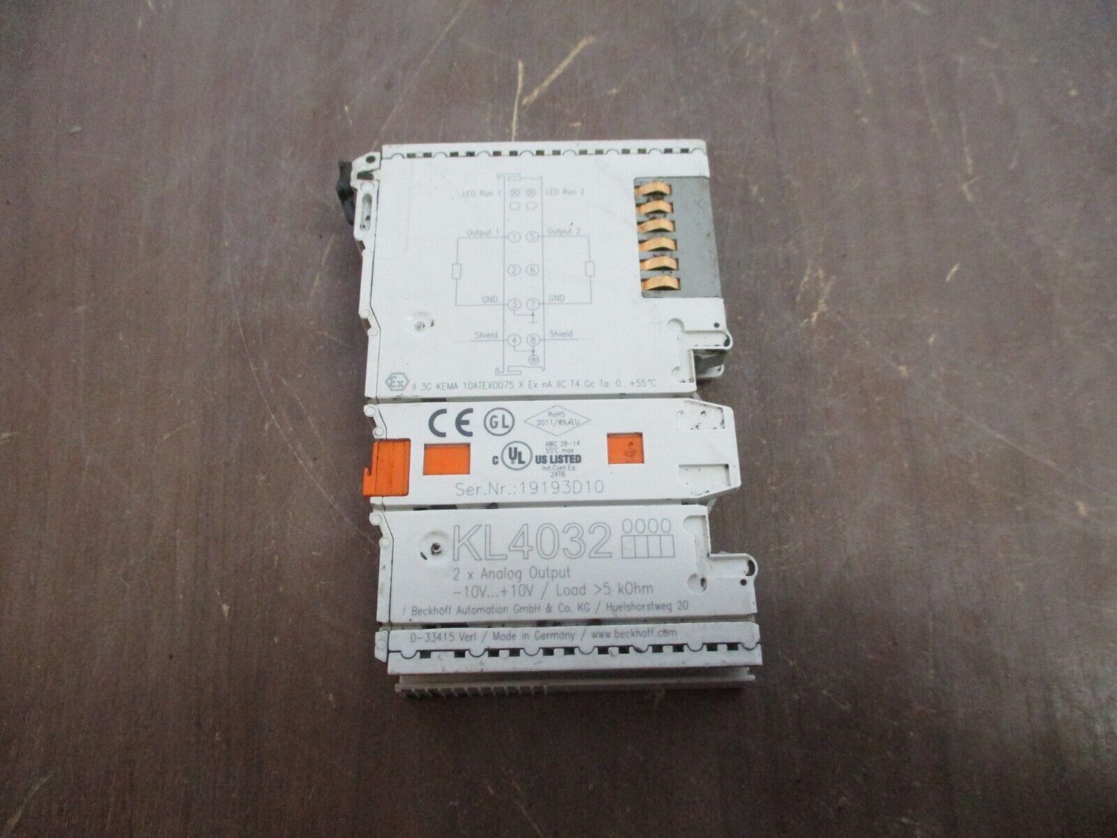 Beckoff Analog Output Module KL4032 2x Used