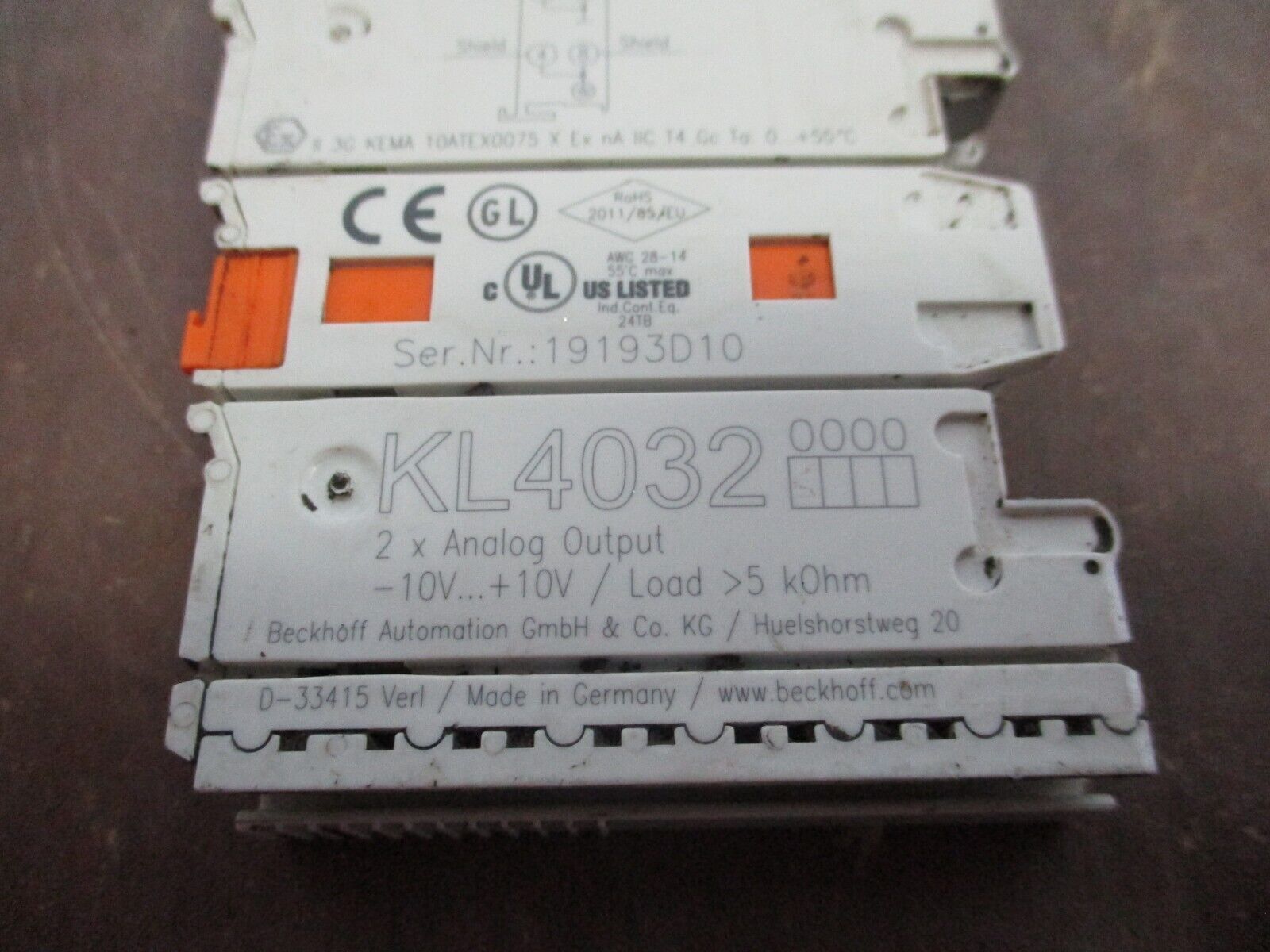 Beckoff Analog Output Module KL4032 2x Used