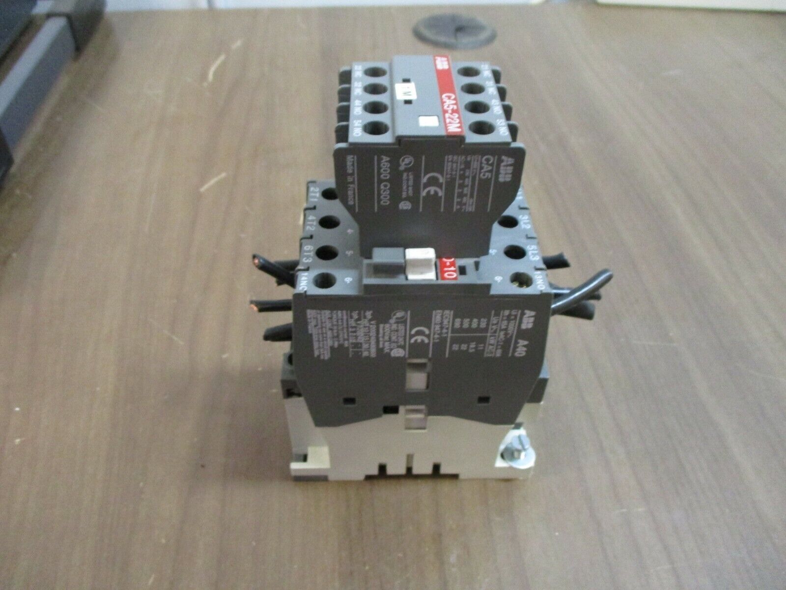 ABB Contactor A40-30-10 115-127V Coil 60A 600V w/ Aux Contact Block Used