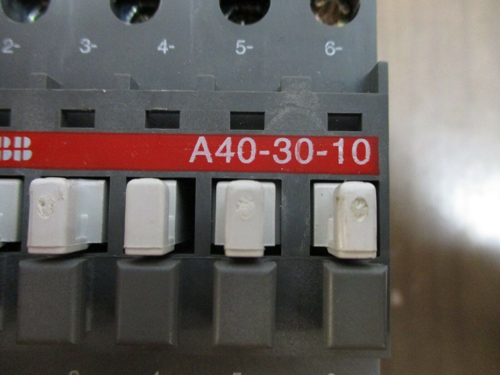 ABB Contactor A40-30-10 115-127V Coil 60A 600V w/ Aux Contact Block Used