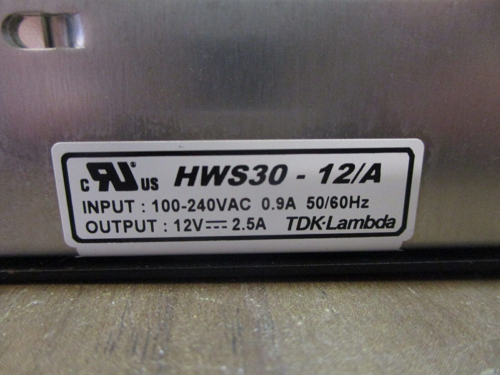 TDK-Lambda Power Supply HWS30-12/A Input: 100-240VAC 0.9A 50/60Hz Used