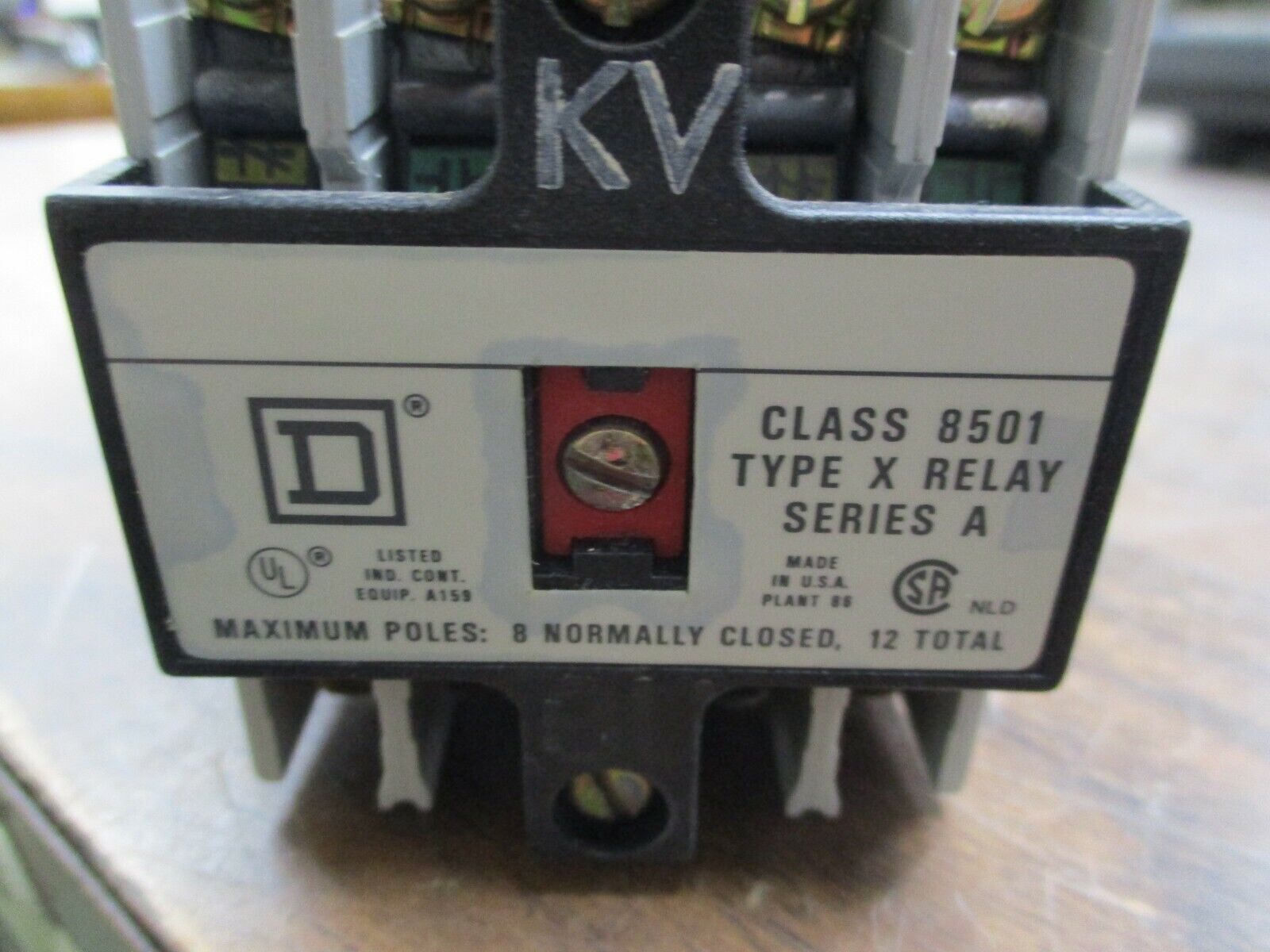 Square D Control Relay 8501 XM0 40 HV Ser. A 120V Coil 20A 600V Used