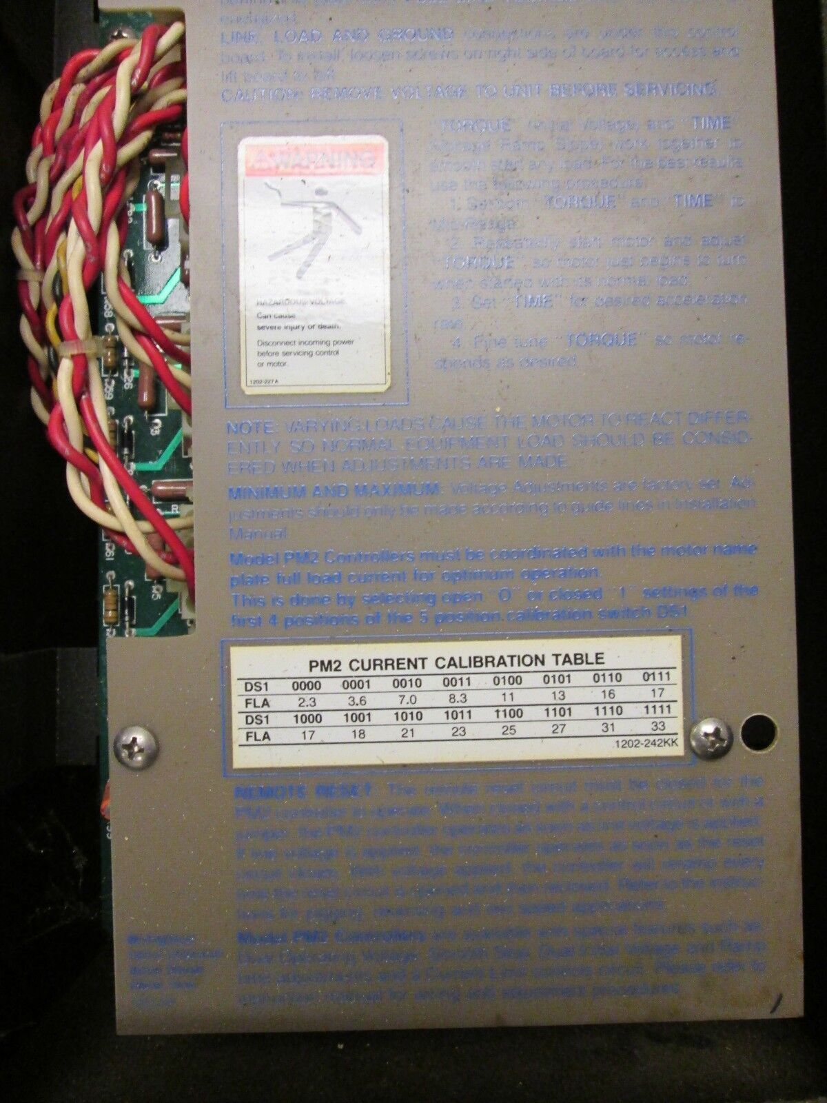 Westinghouse Power Miser 2 PM2-B 230/460V 2.5-34 FLA 50/60Hz Used