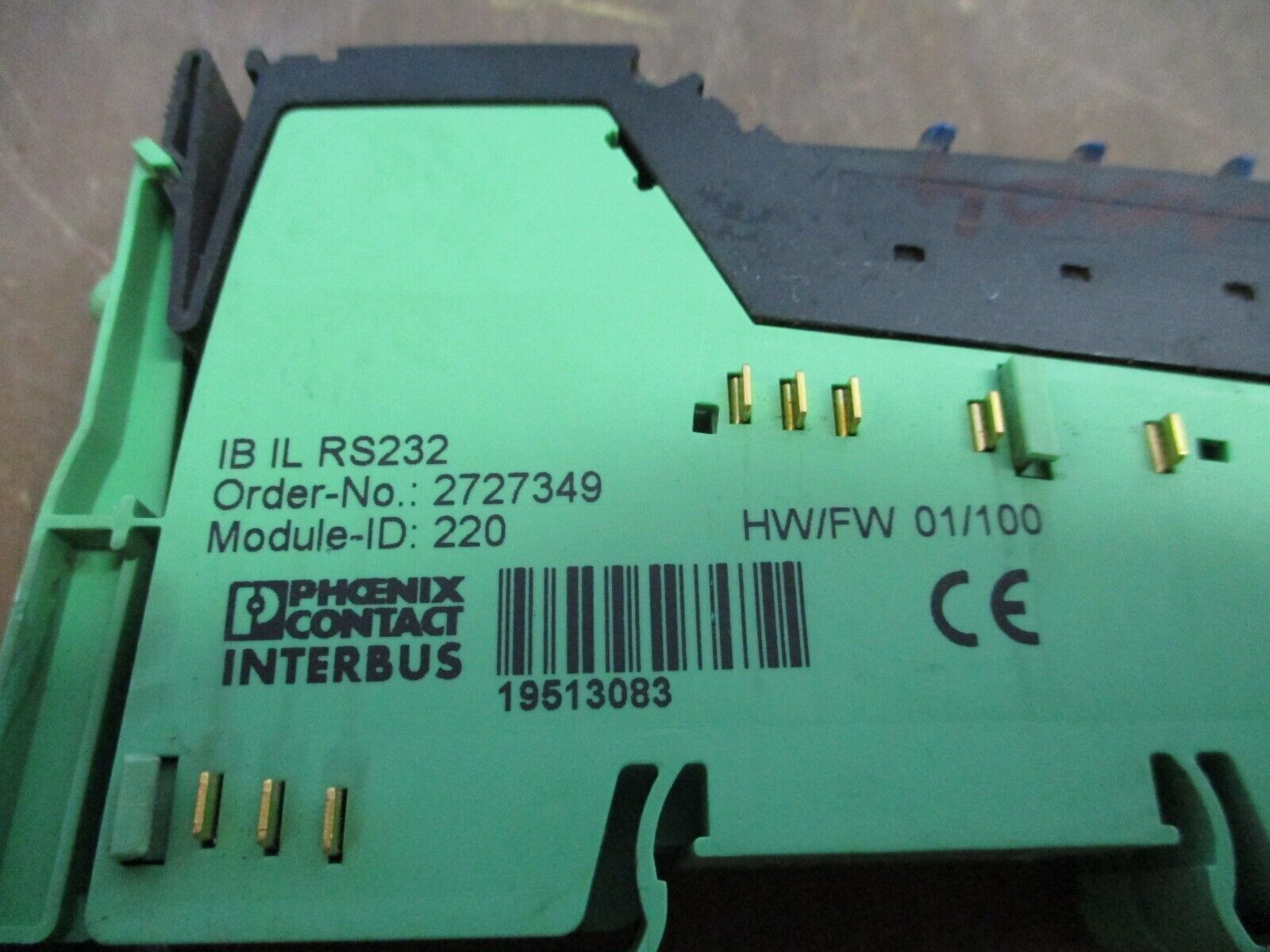 Phoenix Contact IBILRS232 Interbus Inline Function Terminal 2727349 HW: 01 Used