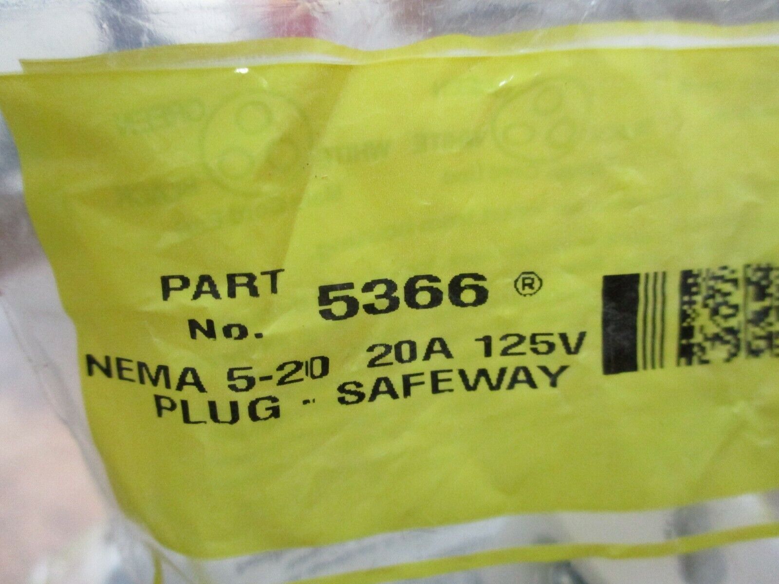 Daniel Woodhead Safeway Plug 5366 20A 125V Nema 5-20 *Lot of 2* New Surplus