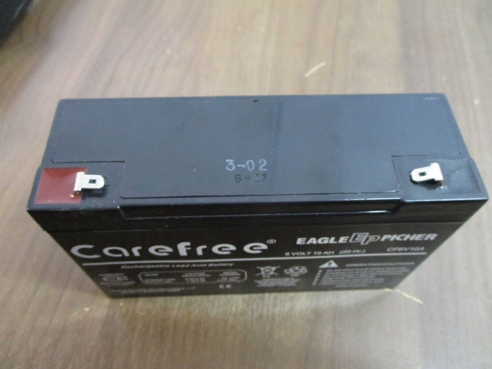 Eagle Picher Carefree Lead Acid Battery CF6V10A 6V 10AH *No Box* New Surplus