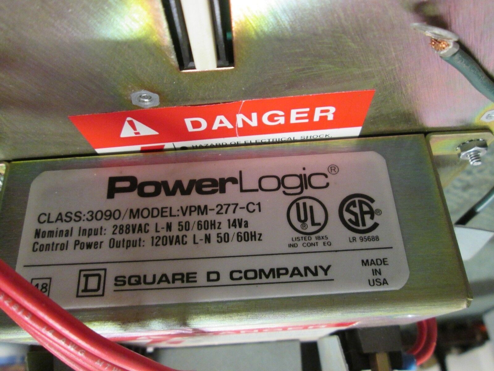 Square D Power Logic Circuit Monitor 3020 CM2150 3090 VPM-277-C1 Used
