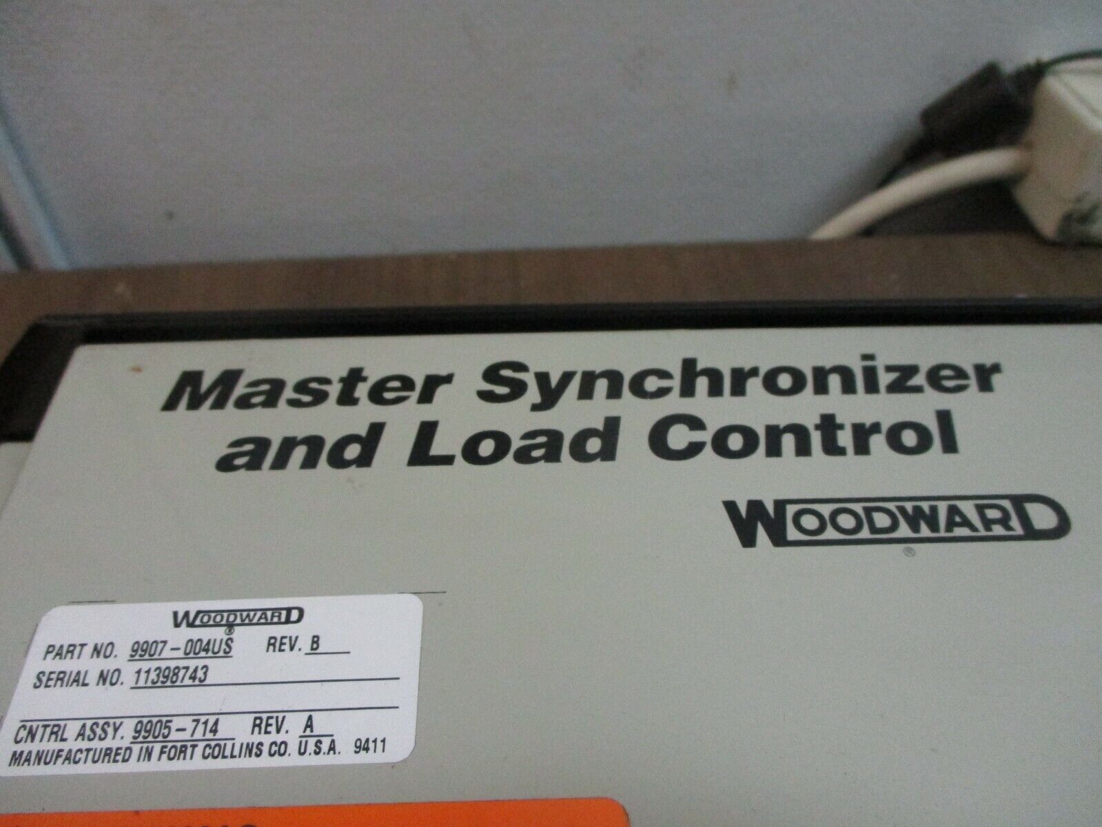 Woodward Master Synchronizer & Load Control 9907-004US Rev. B Used