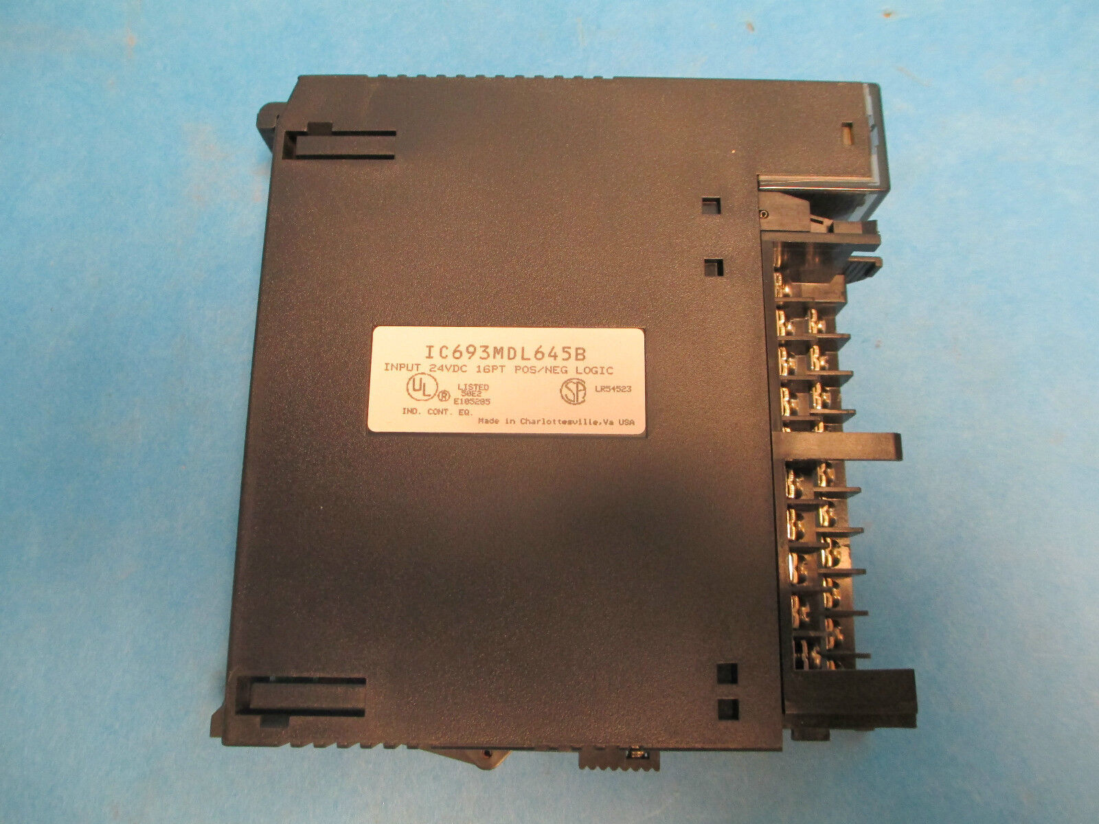 GE Fanuc Input Module IC693MDL645B, 24V 16PT, *No Terminal Cover* Used