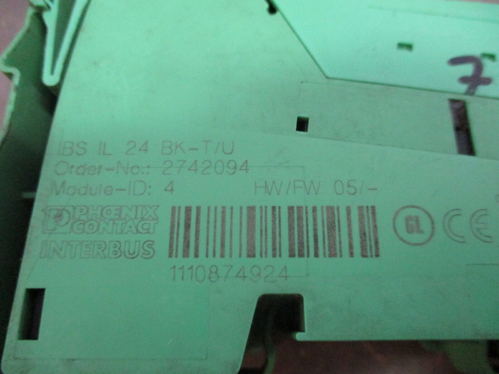 Phoenix Contact IBS IL 24 BK-T/U Interbus Coupler 2742094 HW: 05 Used