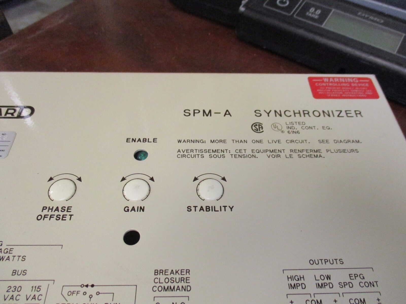 Woodward SPM-A Synchronizer 9905-001 G Rev. G 50/60Hz 10 watts Used