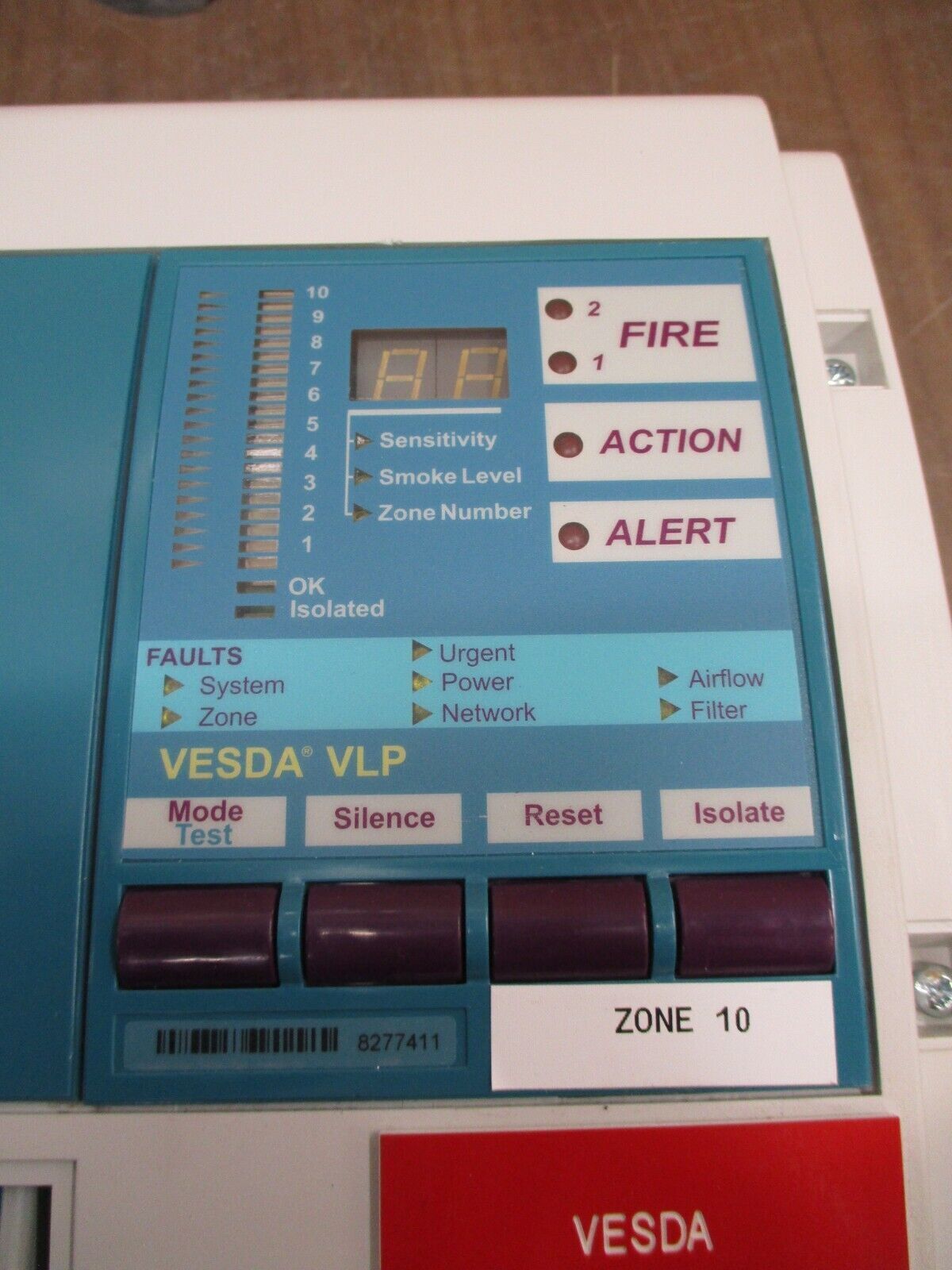 Xtralis Vesda VLP Aspirating Smoke Detector VLP-400 18-30VDC w/ Keypad Used