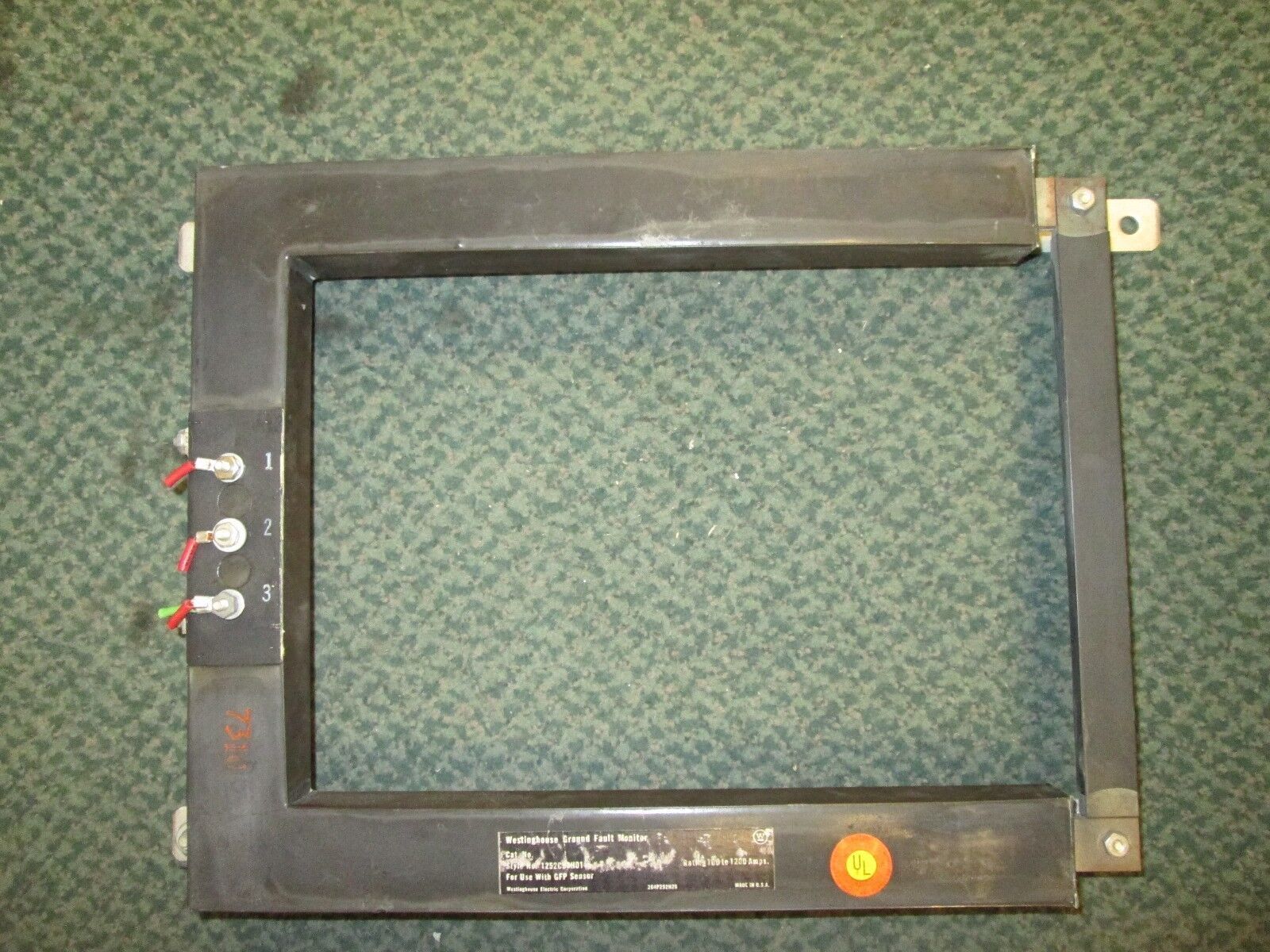 Westinghouse Ground Fault Monitor 1252C90H01 use w/ GFP sensor 100-1200A Used