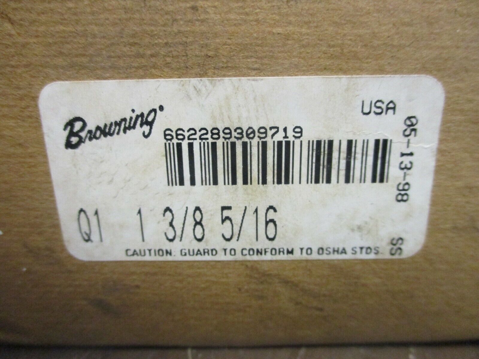 Browning Split Taper Bushing Q1 1 3/8 5/16 New Surplus