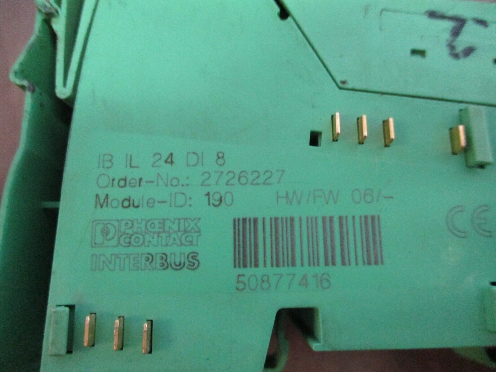 Phoenix Contact IBIL24DI8 Interbus Coupler 2726227 HW: 06 Used