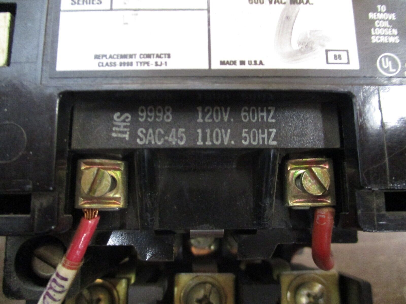 Square D Starter 8536SA012 Size 00 120V Coil Thermal Overload *Heaters May Vary*