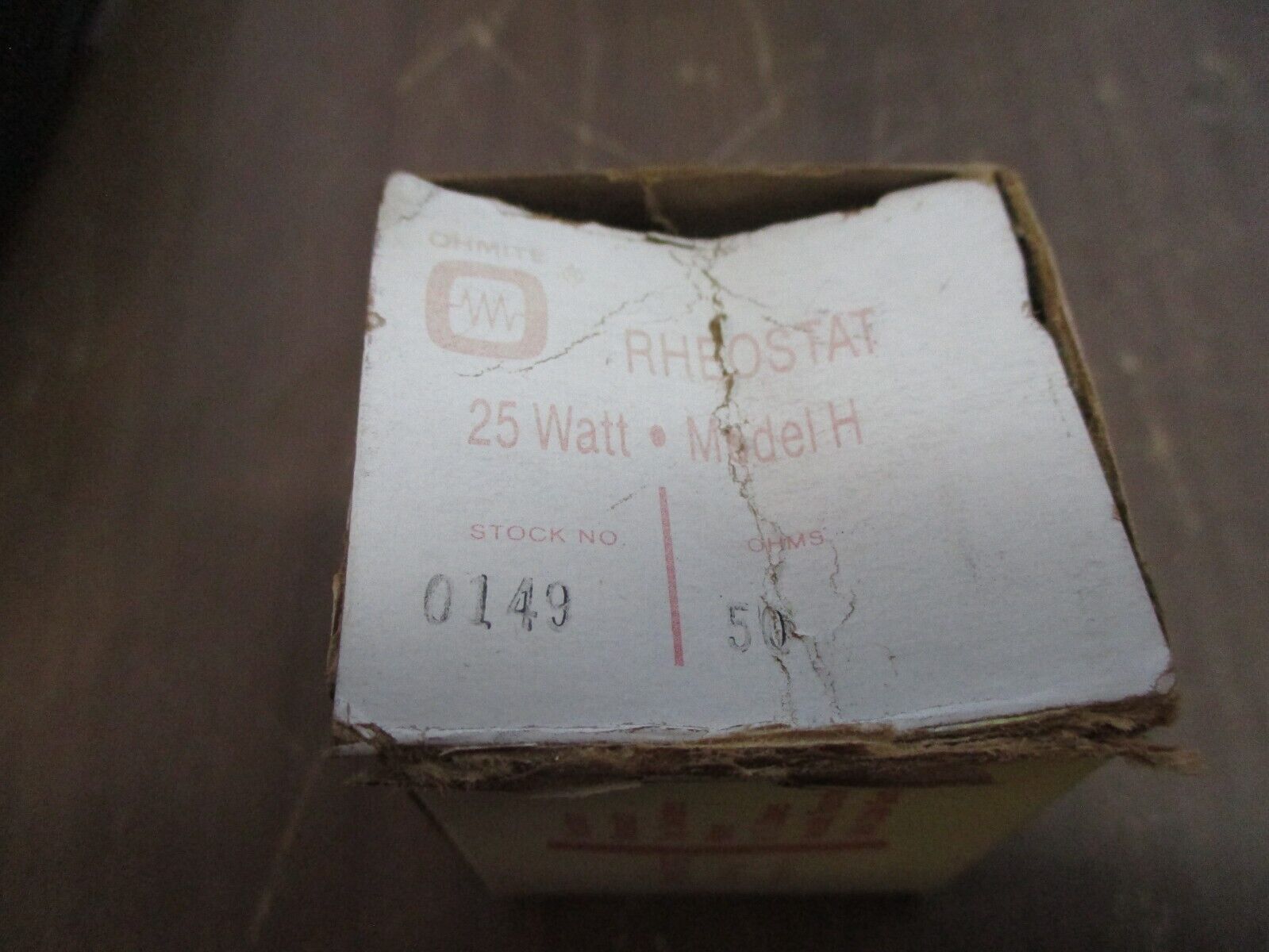 Ohmite Model H Rheostat 0149 50 Ohms New Surplus