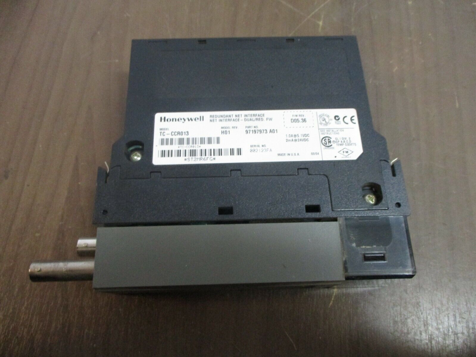 Honeywell Redundant Net Interface TC-CCR013 Rev. H01 F/W Rev. D05.36 Dual/Red FW