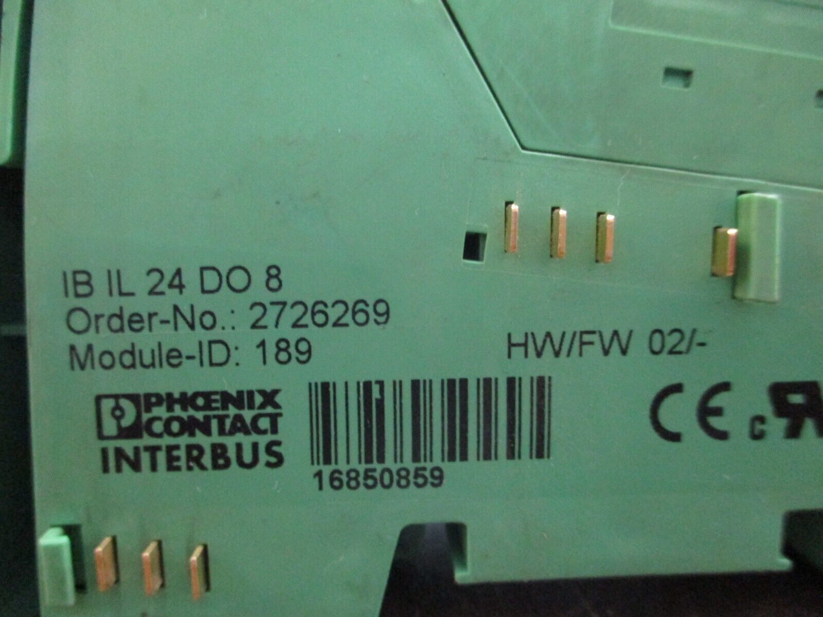 Phoenix Contact IBIL24DO8 Interbus Coupler 2726269 HW: 02 Used