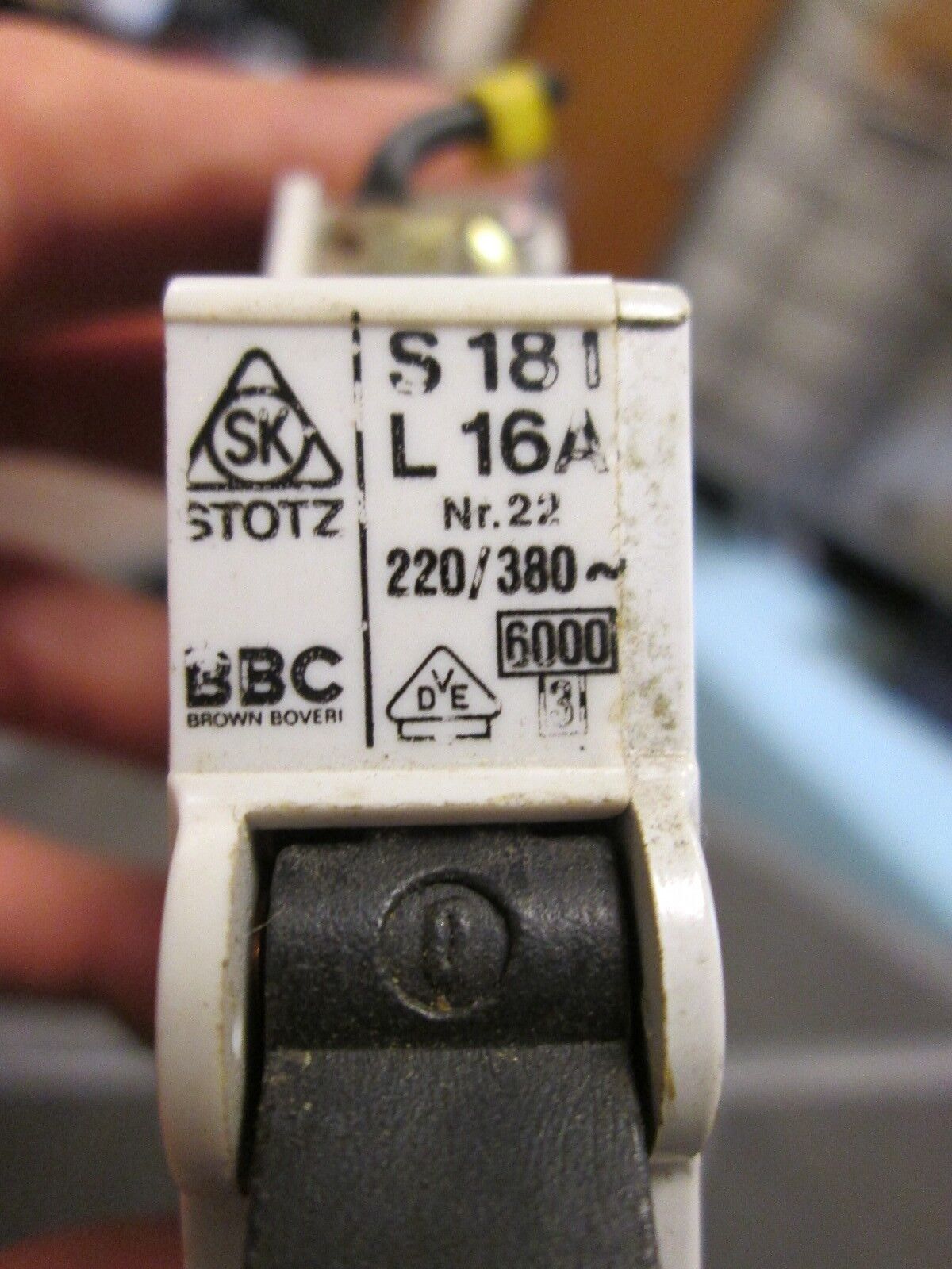 BBC STOTZ S181L16A 16A 22/380V 1P