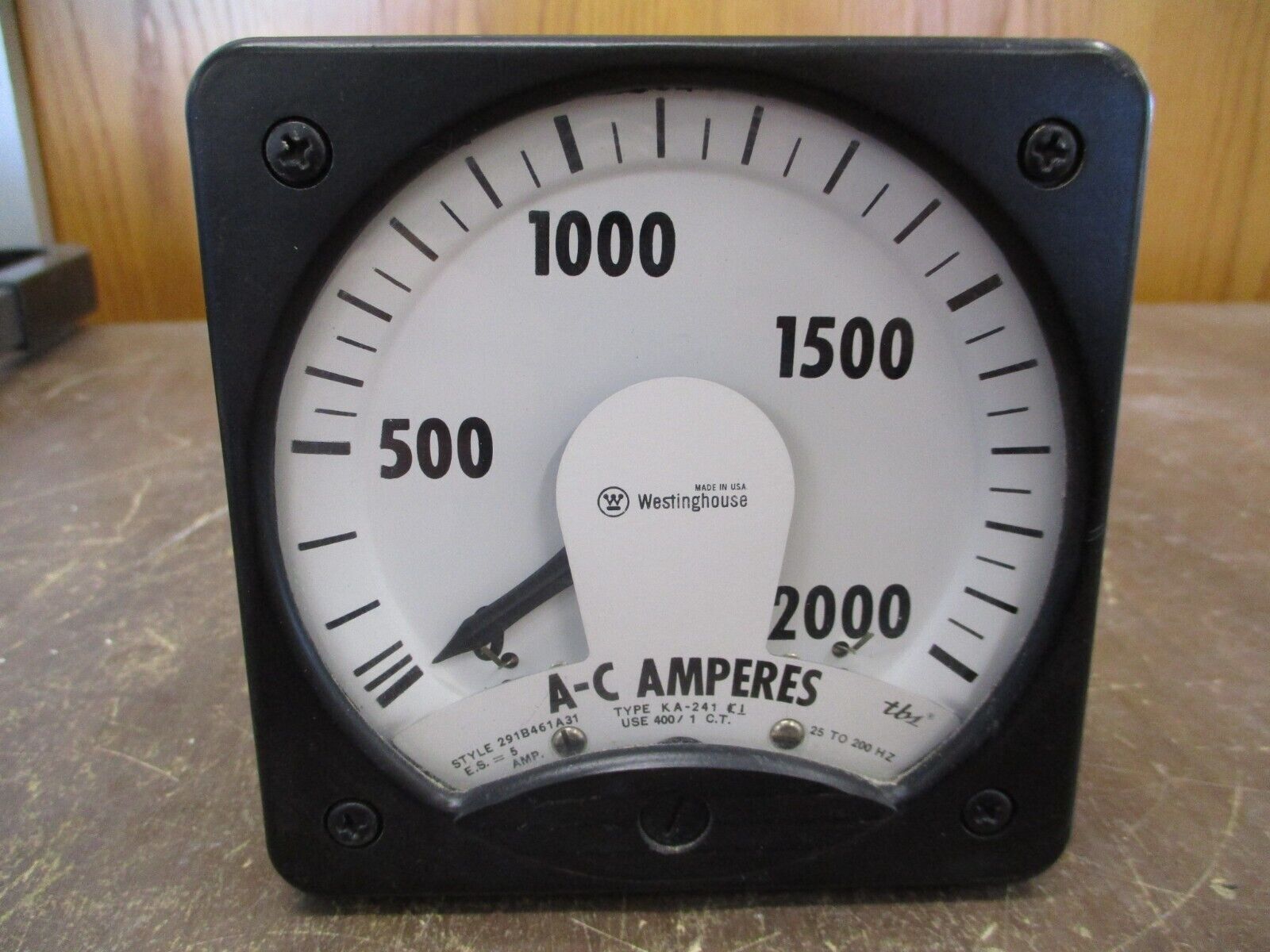 Westinghouse Type KA-241 AC Ammeter 291B461A31 Range: 0-2000A Used