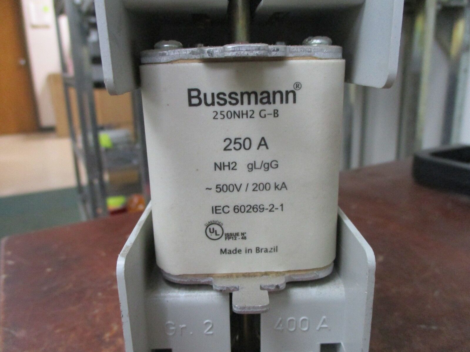 Bussmann Fuse W/ Fuseholder 250NH2 G-B 250a 500v 200kA Used