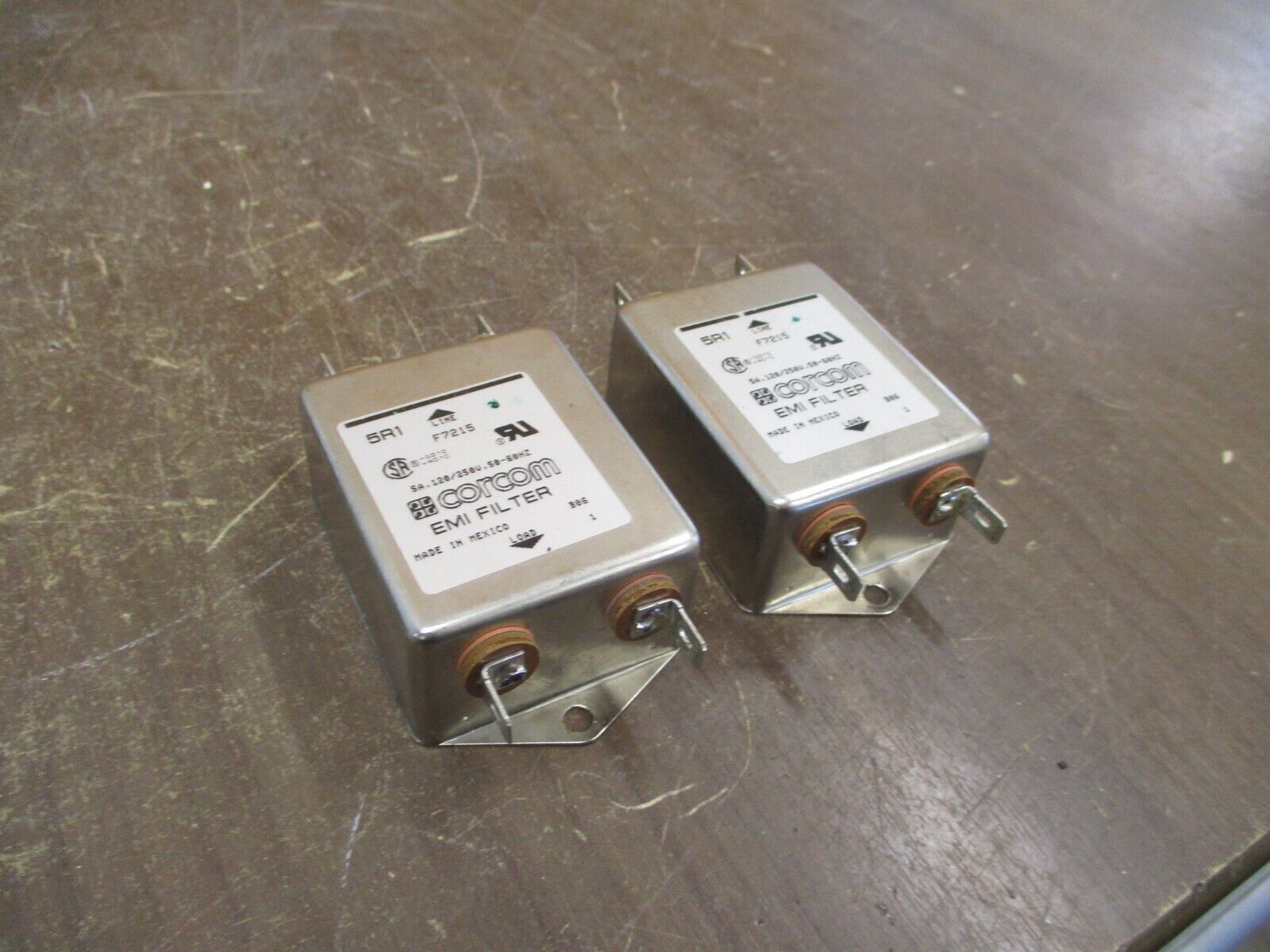 Corcom EMI Filter 5R1 5A 120/250V 50/60Hz *Lot of 2* Used