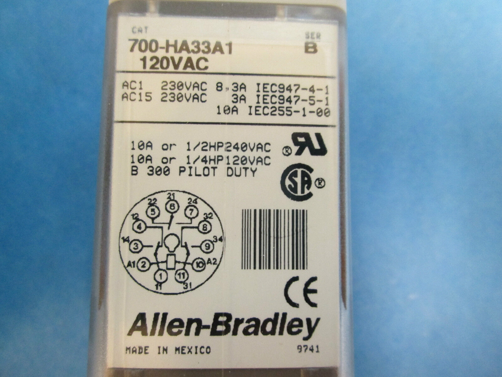 Allen-Bradley Relay 700-HA33A1, 10A 120VAC 50/60Hz New In Box!!!