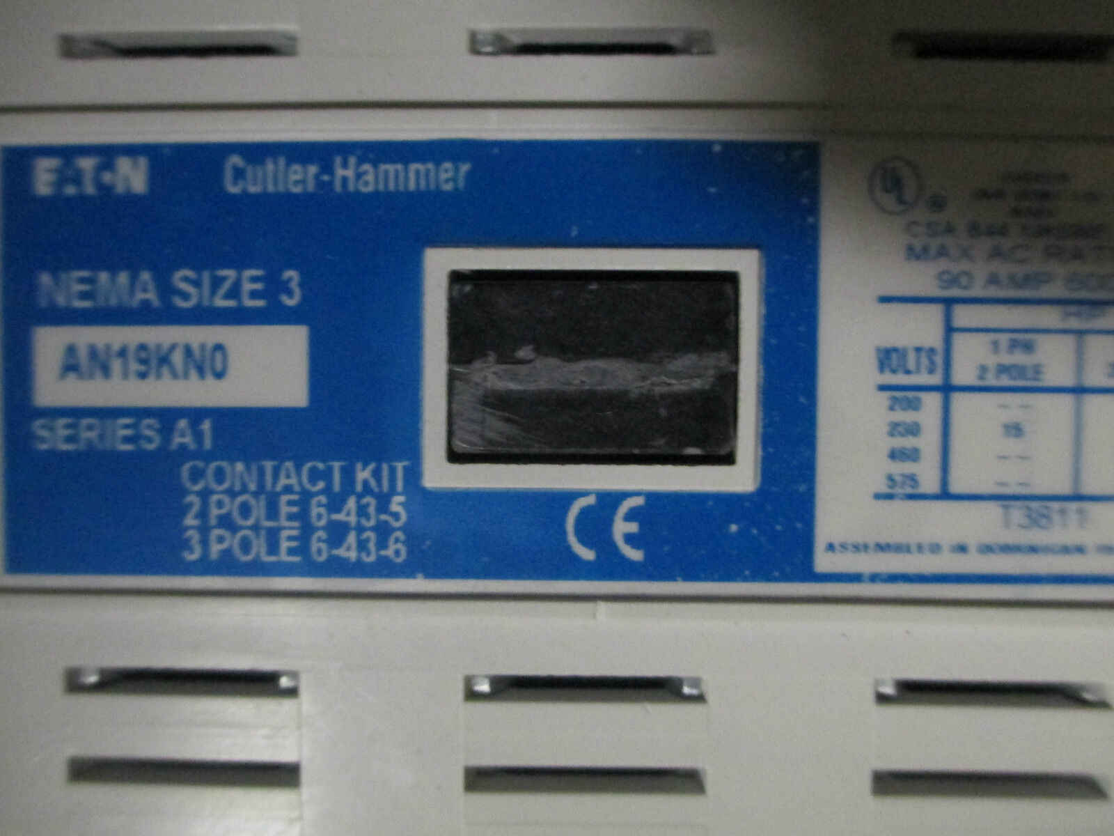 Cutler-Hammer Combination ECN2431CJG, Size 3 Non-Fusible 100A, New Surplus