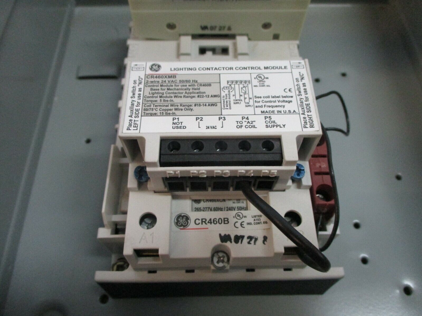 GE Enclosed Mechanically Held Lighting Contactor CR463M20BNA10A0 265-277V Coil