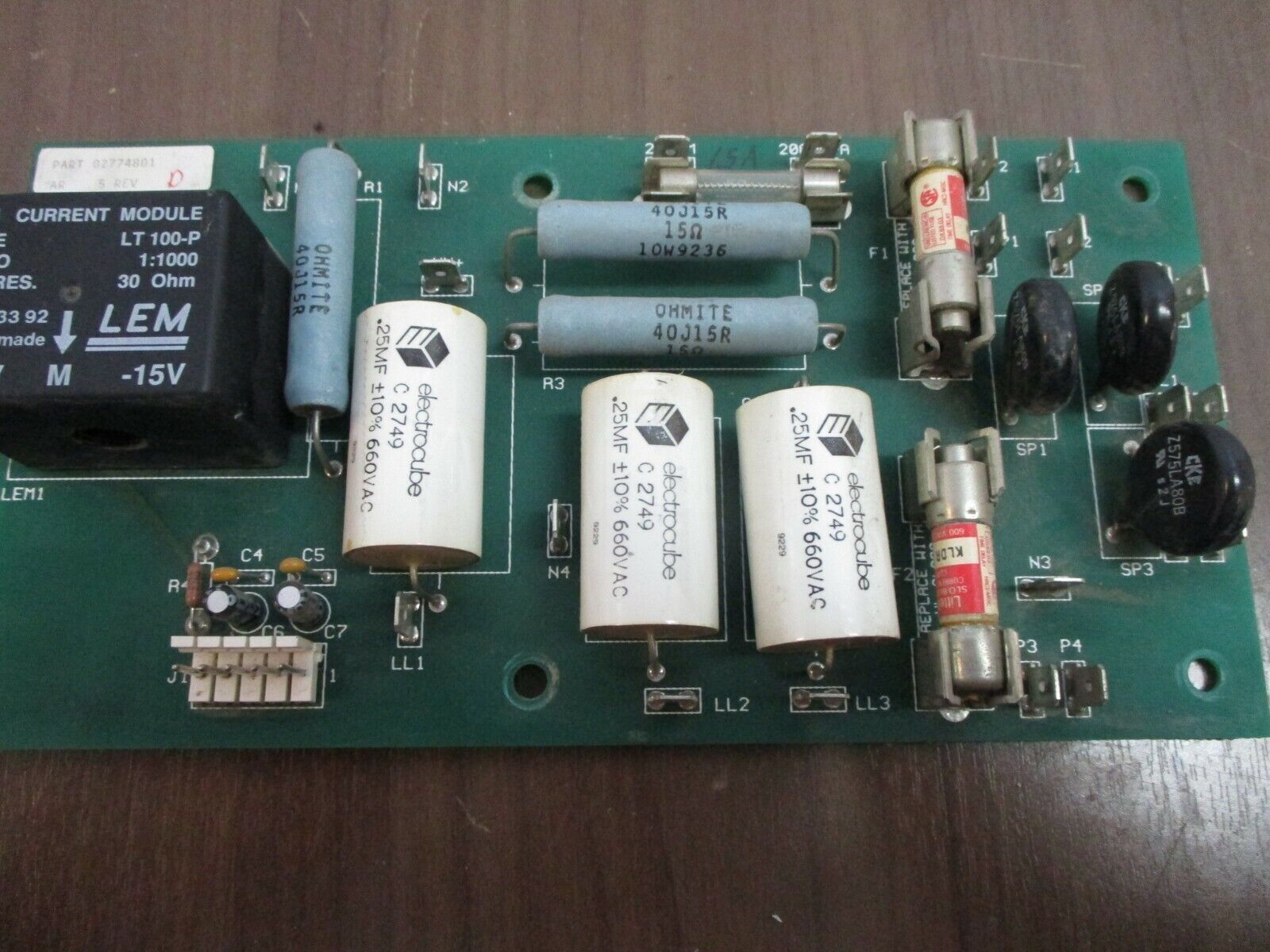 Graham Control Board 02774801 Rev. D w/ (2) 4A Fuses Used