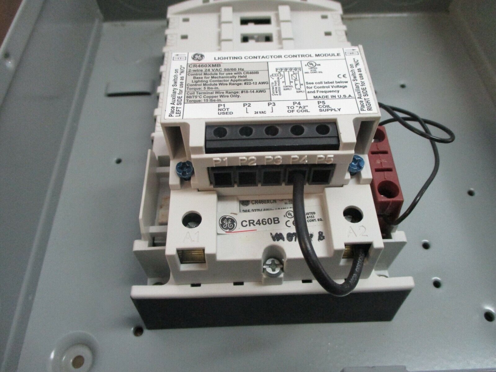 GE Enclosed Mechanically Held Lighting Contactor CR463M20BNA10A0 265-277V Coil,