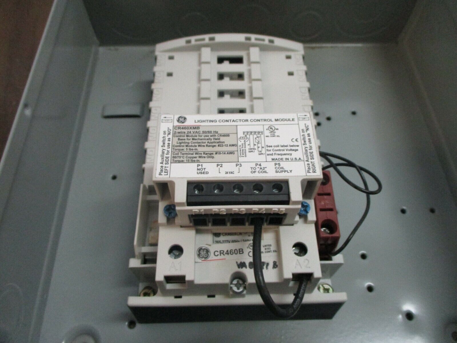 GE Enclosed Mechanically Held Lighting Contactor CR463M20BNA10A0 265-277V Coil,