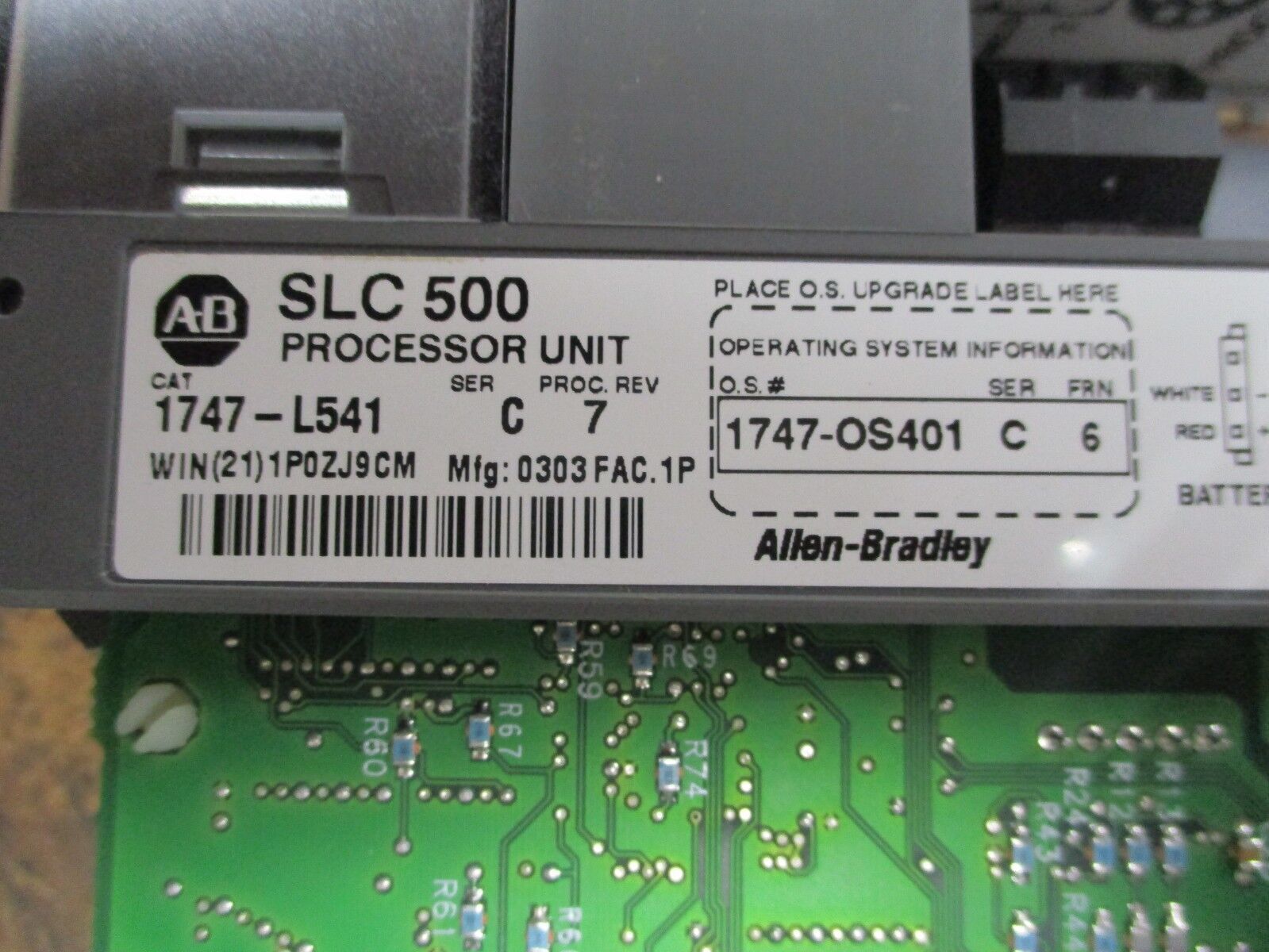 Allen-Bradley SLC 500 Processor Unit 1747-L541 Ser. C Proc Rev: 7 Used