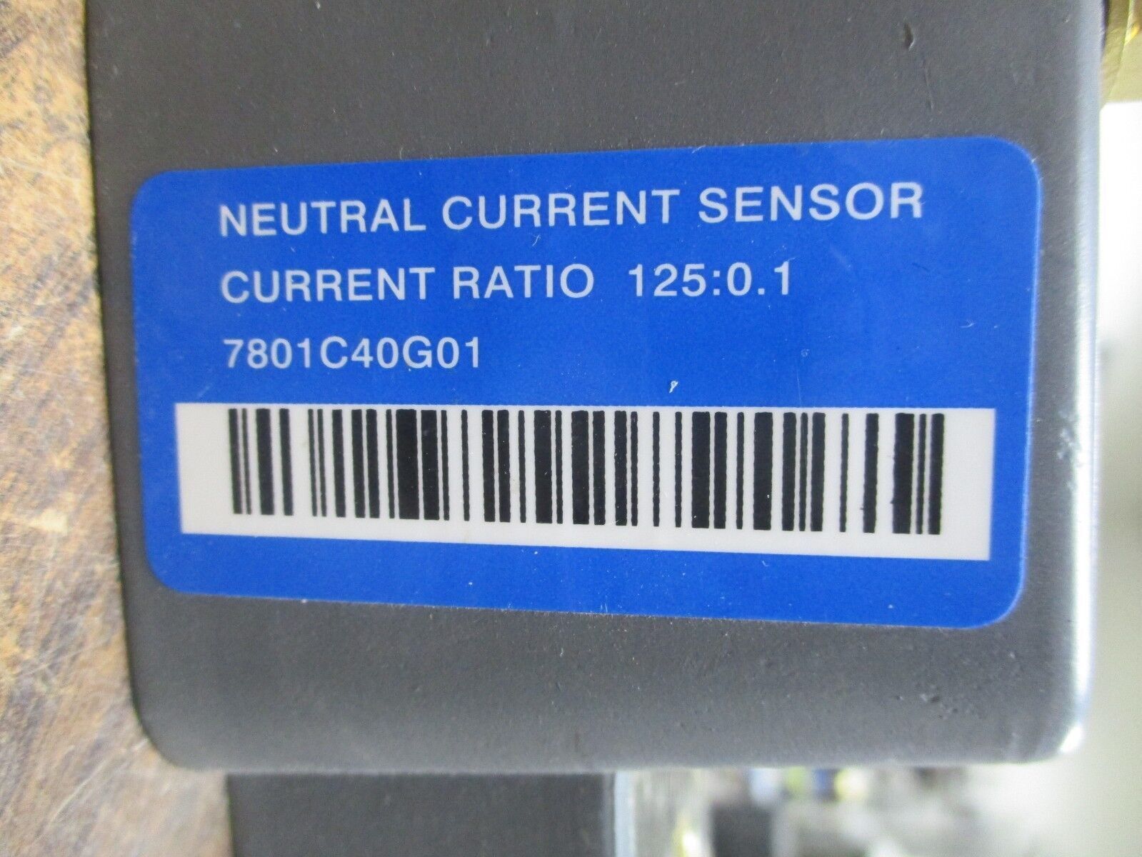 Cutler-Hammer Neutral Current Sensor 7801C40G01 Ratio 125:0.1A Used