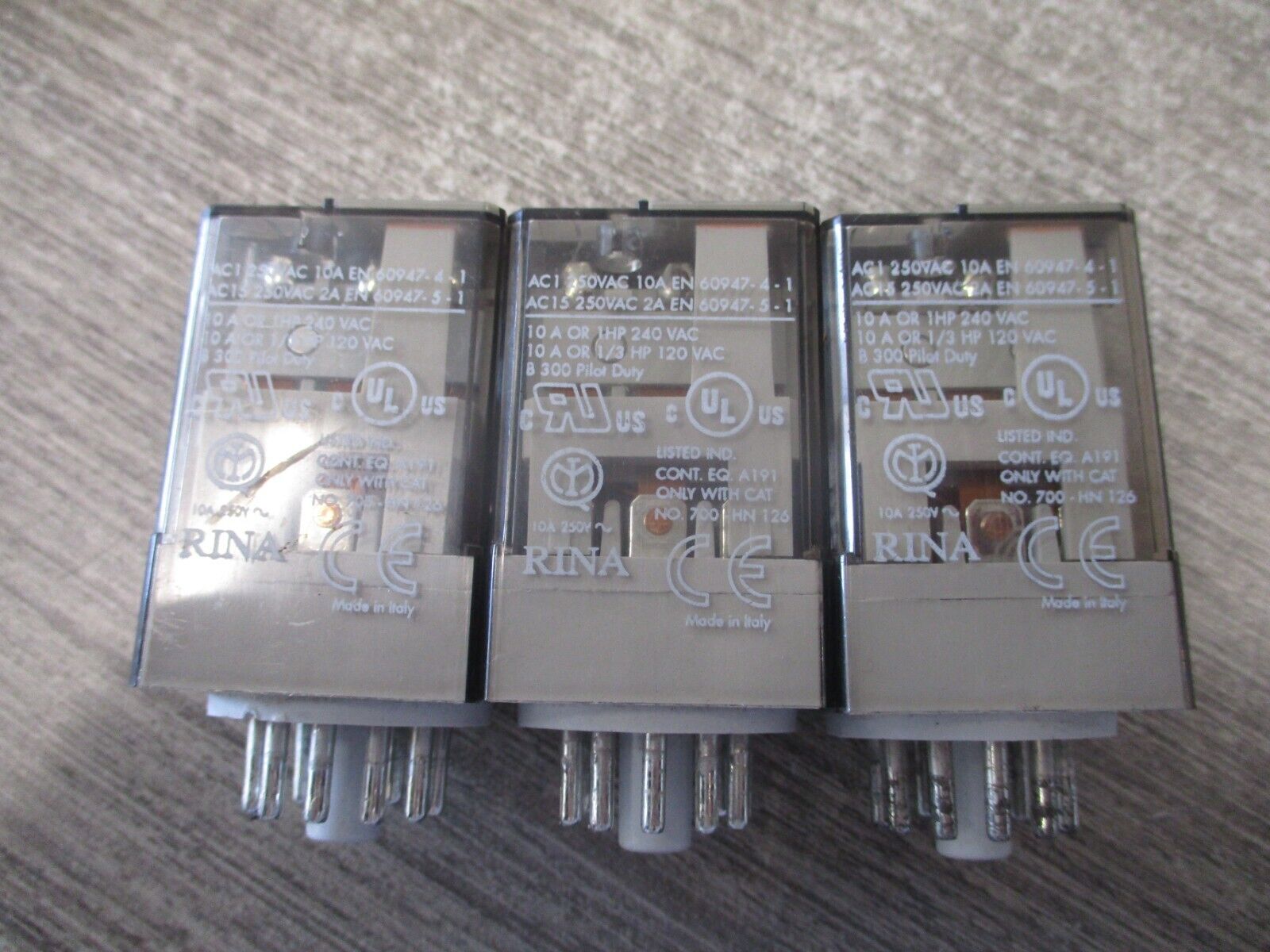 Allen-Bradley Relay 700-HA33A1-4 Ser. D 120V Coil Lot of 3 Used