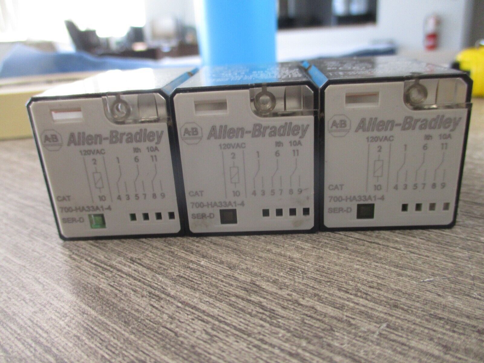 Allen-Bradley Relay 700-HA33A1-4 Ser. D 120V Coil Lot of 3 Used