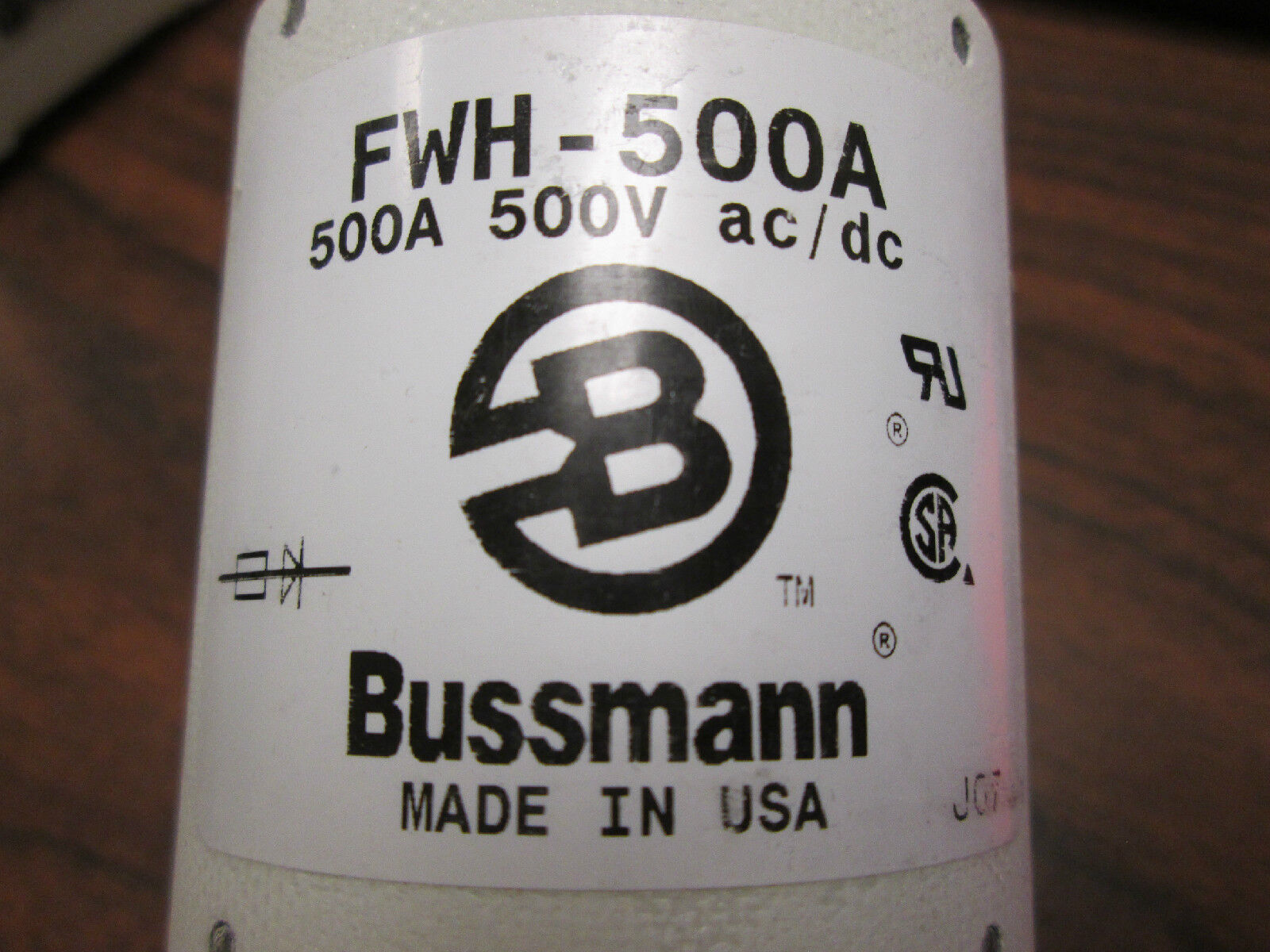 Bussmann Semiconductor Fuse FWH-500 500A 500V New Surplus