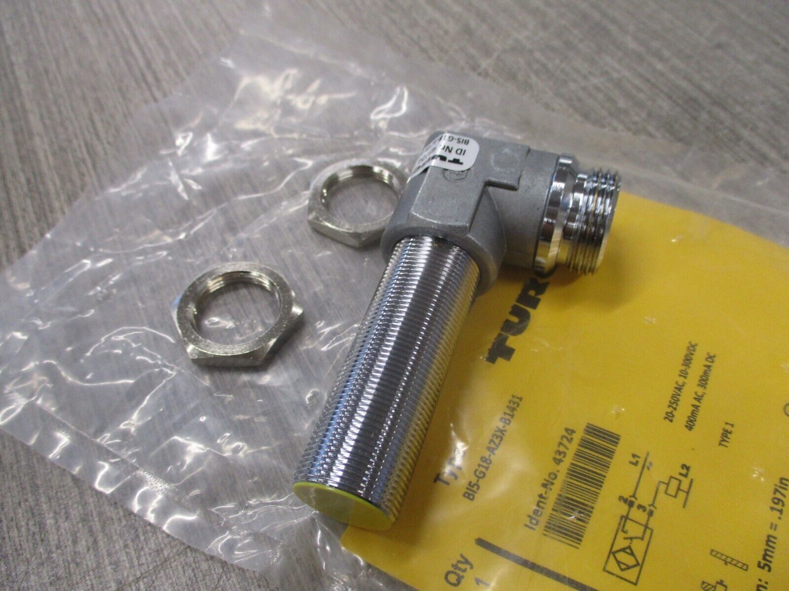 Turck Inductive Sensor 43724 Type BI5-G18-AZ3X-B1431 New Surplus