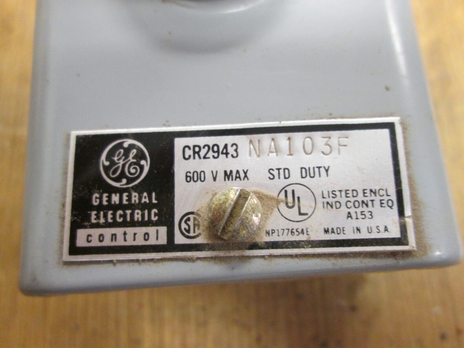 GE Control Station CR2943NA103F 600V Max Used