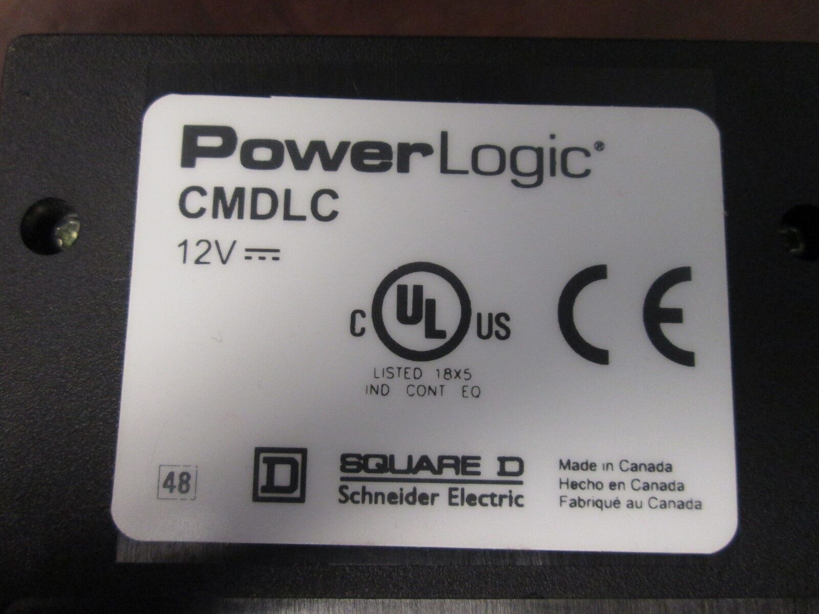 Square D PowerLogic Circuit Monitor CMDLC 12V Used